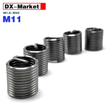 Резбовани вложки M11, телена посочете с фин стъпка от неръждаема стомана 304, крепежни елементи M11 * 1.25 p, M11 * 1.5 p, G003