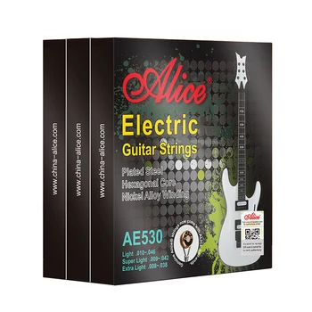 Струни за електрическа китара ALICE AE530-SL 1-6-та Суперлегкий .009-.042 с Намоткой от никелевого сплав, Пълен Комплект с шестигранным сърцевина